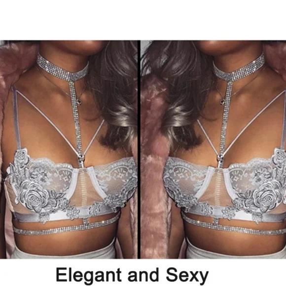 🎀Exquisite Sexy Rhinestone Choker &  Waiste Chain - Picture 6 of 6